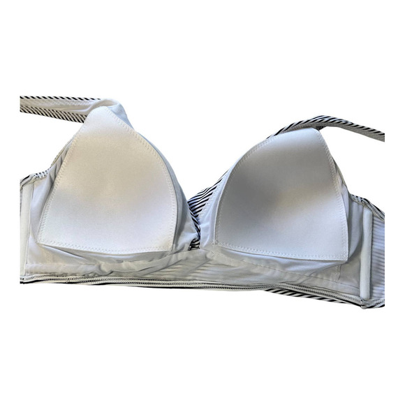 SEA Level Swim Positano Navy Stripe Cross Front B-DD Cup Bikini Top NWOT size 10 - Picture 6 of 8